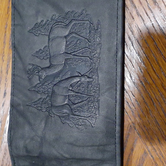 NIB Rico men's leather bi-fold wallet. Marbled Deer scene buck doe wildlife - Picture 7 of 8